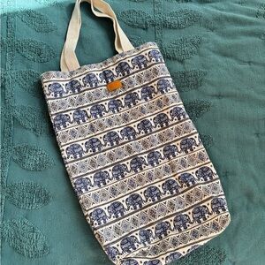 ☀️5 for 30☀️ Extra Long Elephant Print Canvas Tote Bag